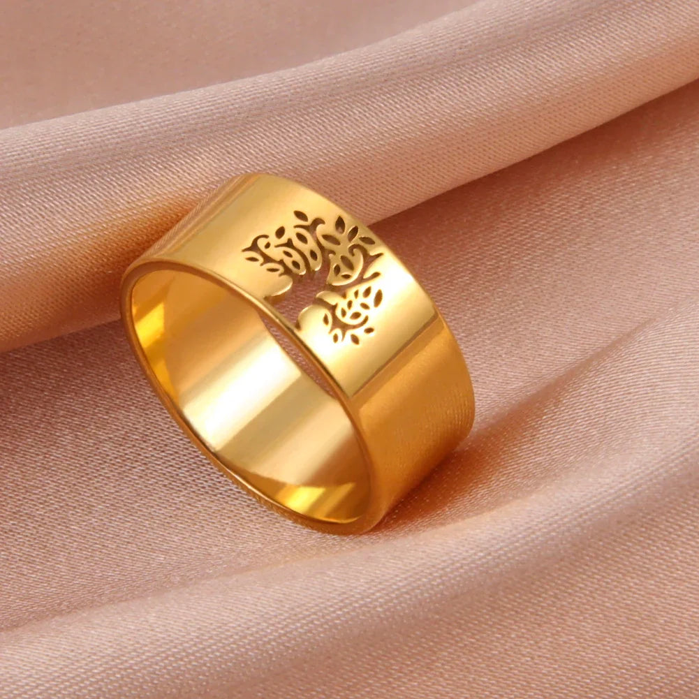 Tree of Life Eternity Ring Gold
