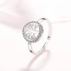 Women's Tree of Life Ring, Sterling Silver Signet Ring