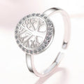 Women's Tree of Life Ring, Sterling Silver Signet Ring