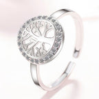 Women's Tree of Life Ring, Sterling Silver Signet Ring