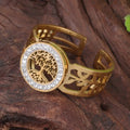 Women's Tree of Life Ring Gold Signet Ring