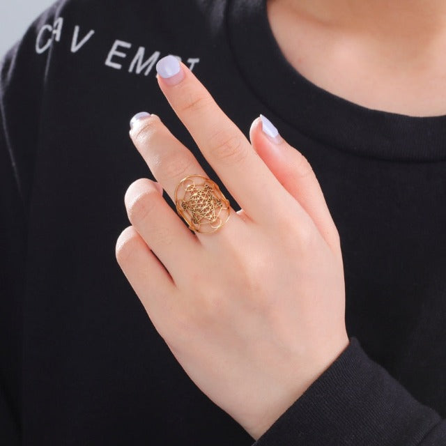 Archangel Metatron Ring Gold