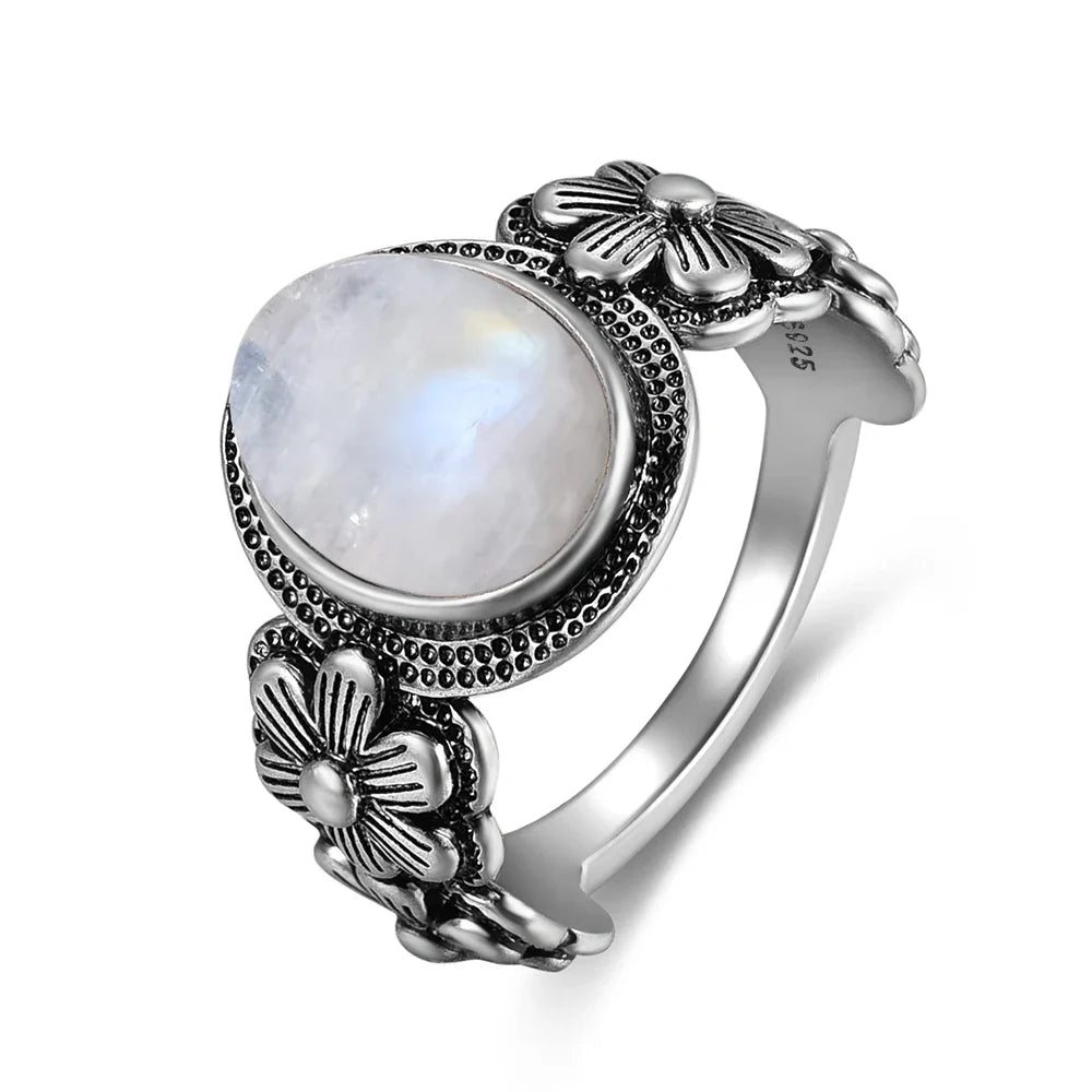 Floral Ring Moonstone