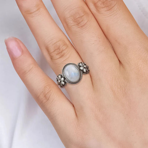 Floral Ring Moonstone
