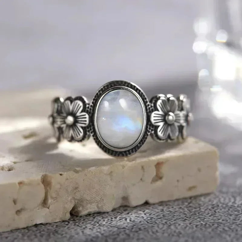 Floral Ring Moonstone