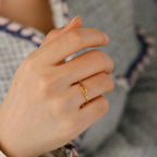 Gold Crescent Moon Ring