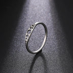 Silver Crescent Moon Ring