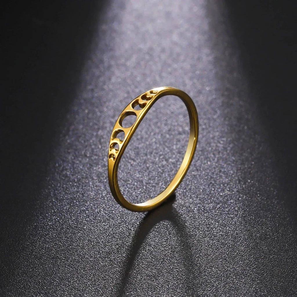 Gold Crescent Moon Ring