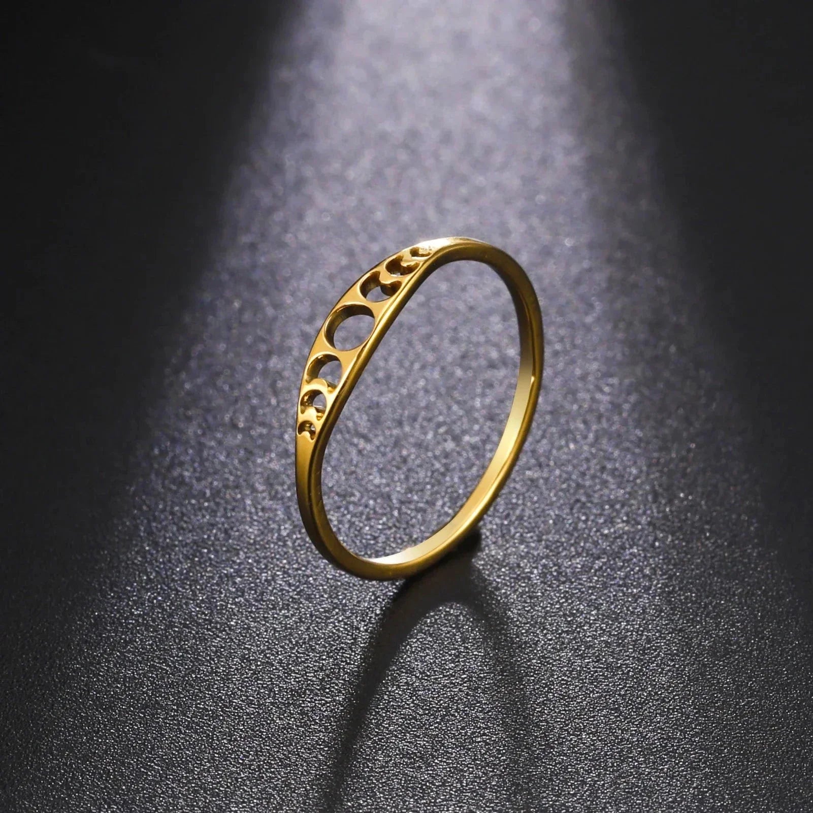 Gold Crescent Moon Ring
