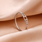 Silver Crescent Moon Ring