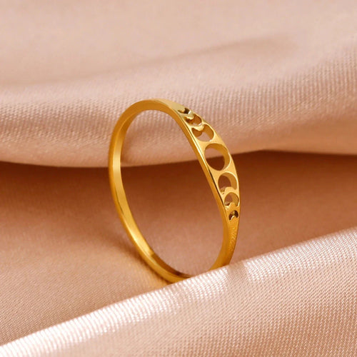 Gold Crescent Moon Ring