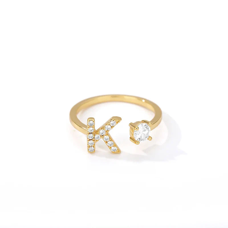 Customized ring with initial k