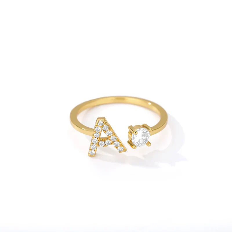 Customized ring with initial a