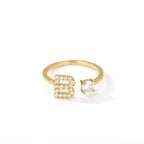 Customized ring with initial b