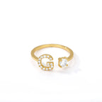 Customized ring with initial g
