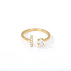 Customized ring with initial i