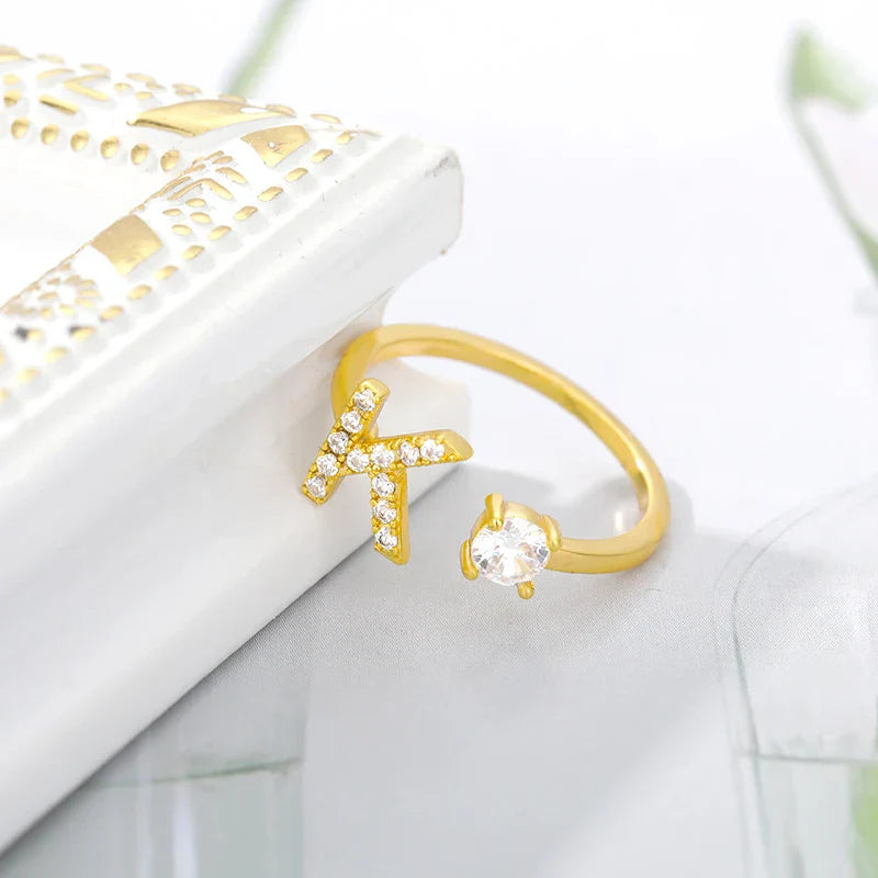 Customized ring with initial