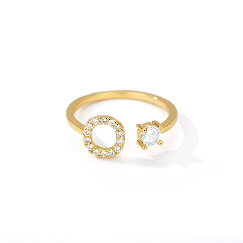 Customized ring with initial o