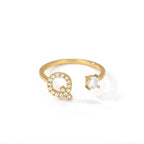Customized ring with initial q