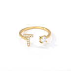 Customized ring with initial t