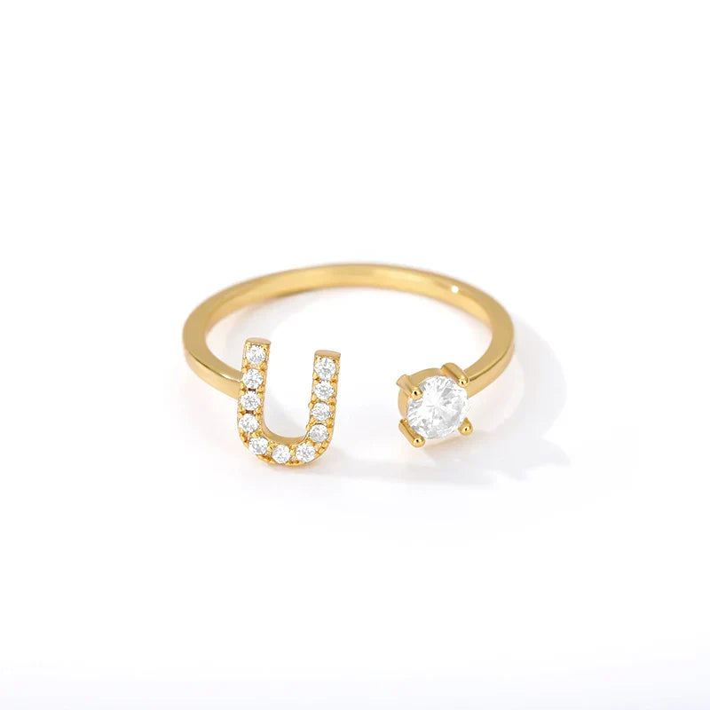 Customized ring with initial u