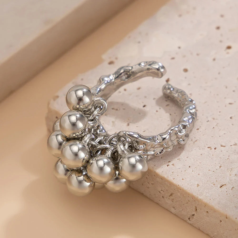 Ring with Silver or Gold Pearls, silver