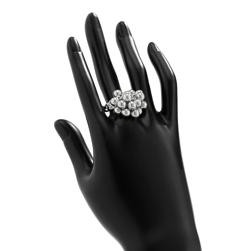Ring with Silver or Gold Pearls, silver