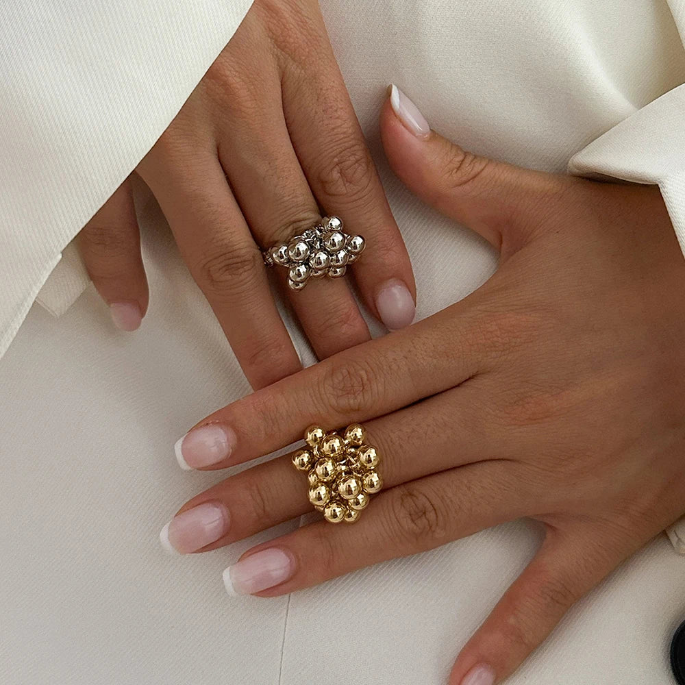 Ring with Silver or Gold Pearls, gold
