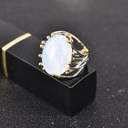 Ring with Natural Moonstone