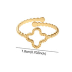 Ring with 4-Leaf Clover for Women