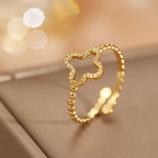Ring with 4-Leaf Clover for Women in gold