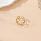 Lucky Four-Leaf Clover Ring in Gold