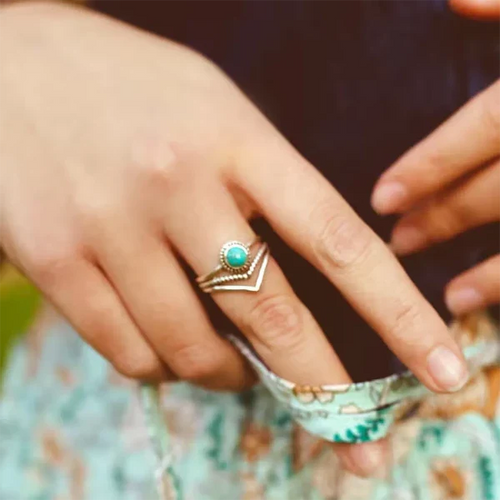 Bohemian Natural Stone Ring