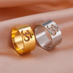 Tibetan Om Buddhist Ring in gold