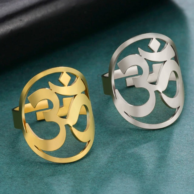 Tibetan Om Buddhist Ring Signet Ring Men Women