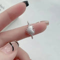 Women's Heart Ring with Small Bows