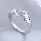 Romantic Heart Ring Silver