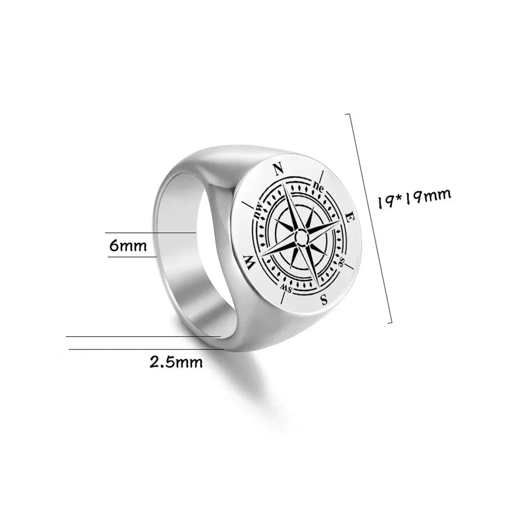 Compass Ring Wind Rose Ring 