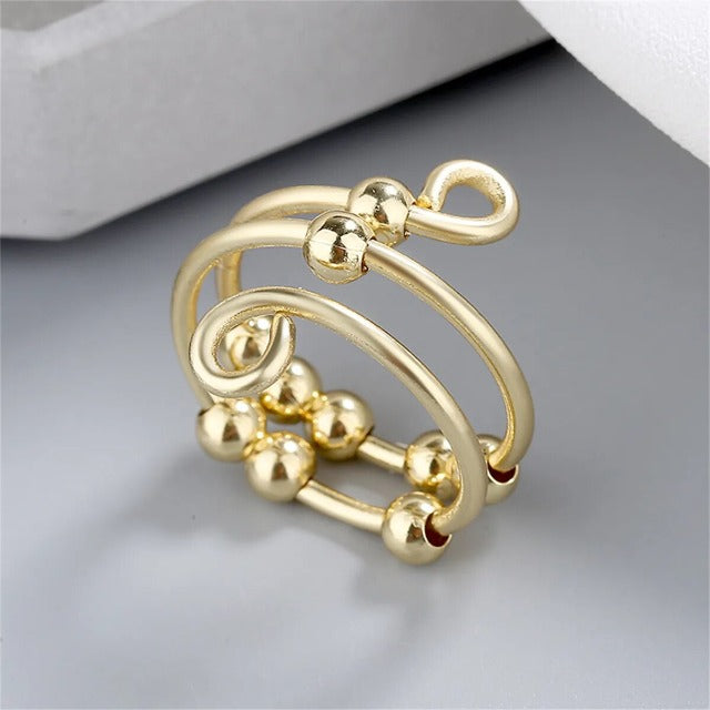 Anti-Anxiety Ring for Women gold