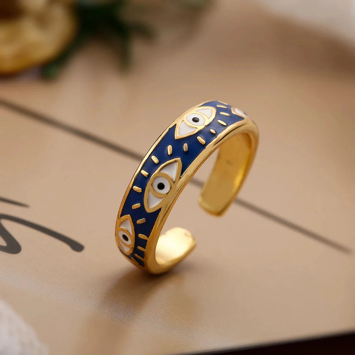 Turkish Blue Evil Eye Ring Blue Ring