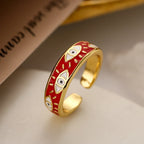Turkish Blue Evil Eye Ring Red Ring