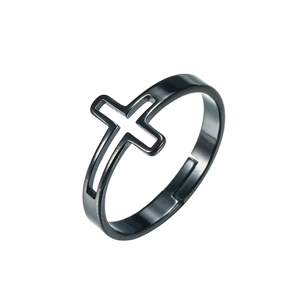 Discreet Cross Ring black