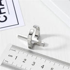 Black Gothic Cross Ring for Men Christian