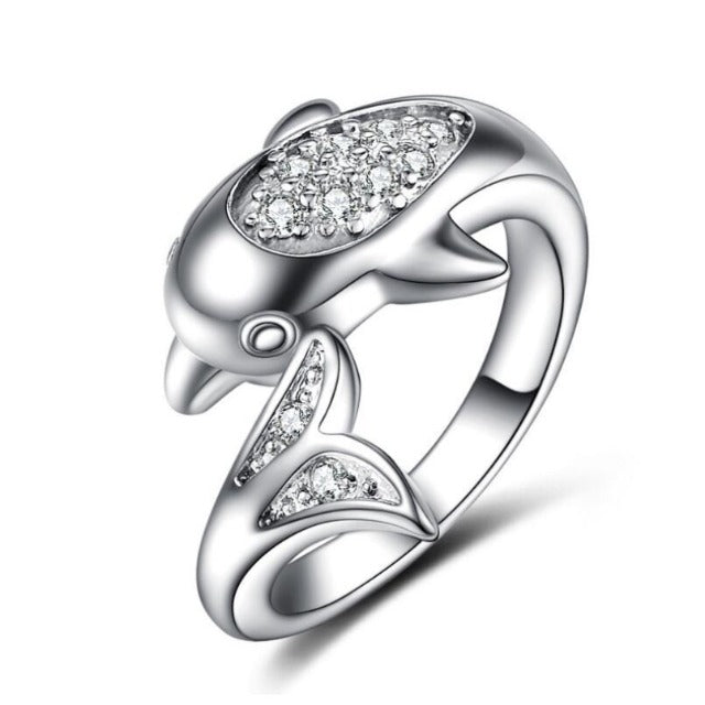 Dolphin Silver Ring