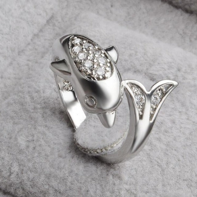 Dolphin Silver Ring