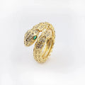 Gold-Plated Snake Ring for Women