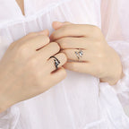 Dragon Ring Silver Men Women black or silver