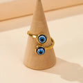Elegant Turkish Evil Eye Ring or