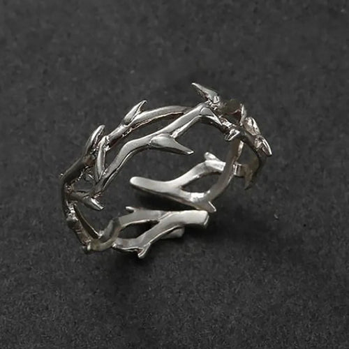 Silver Coral Branch Ring