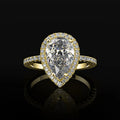 Teardrop Zircon Ring Gold